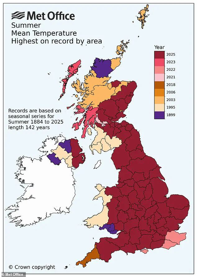 UK Summer 2025 Confirmed as Hottest on Record by Met Office