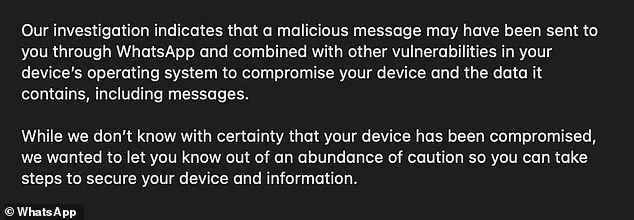 WhatsApp Vulnerability Exposes iPhone Users to Cyber Threats, Urging Immediate App Update