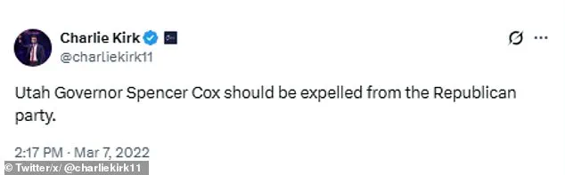 Utah Governor Spencer Cox and Charlie Kirk's Rivalry Ignites Political Firestorm Over FBI Press Conference on Alleged Murder