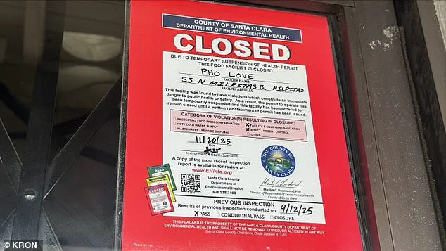 Health Department Inspections Highlight Food Safety Concerns as Milpitas Vietnamese Restaurant Reopens After Closure Over Violations