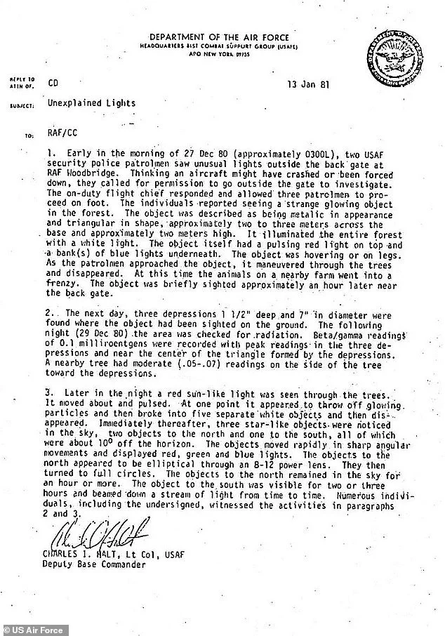 Rendlesham Forest Incident: New Evidence of Cryptic Binary Messages Emerges, Reigniting UFO Debate