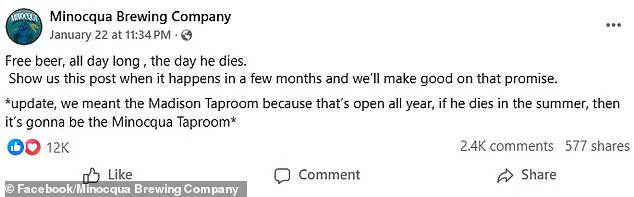 Wisconsin Brewery Offers Free Beer on Day of Trump's Death, Sparks Controversy