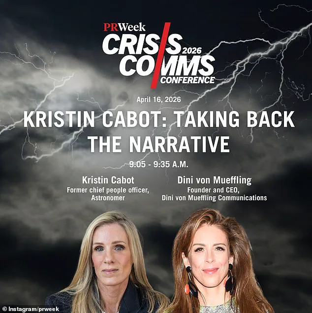 Controversial Keynote Speaker Kristin Cabot to Address Crisis Communications at PRWeek Conference