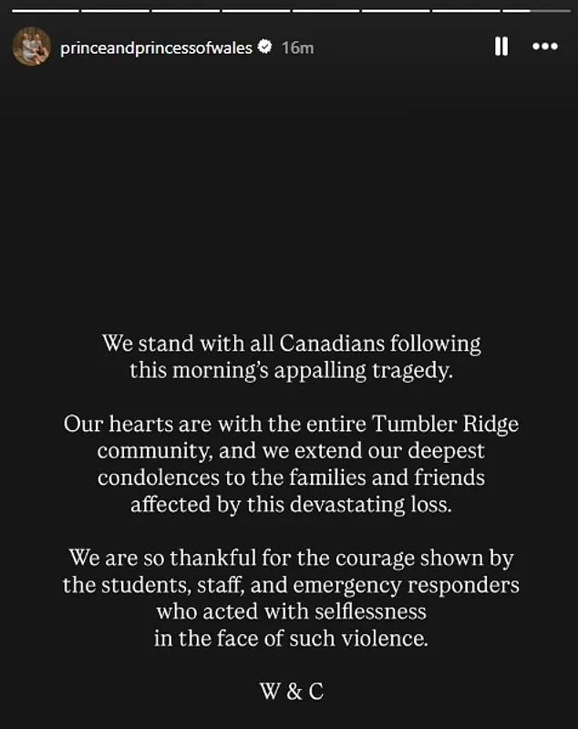King Charles and Queen Camilla Condemn Canada's Deadliest Mass Shooting at Tumbler Ridge School