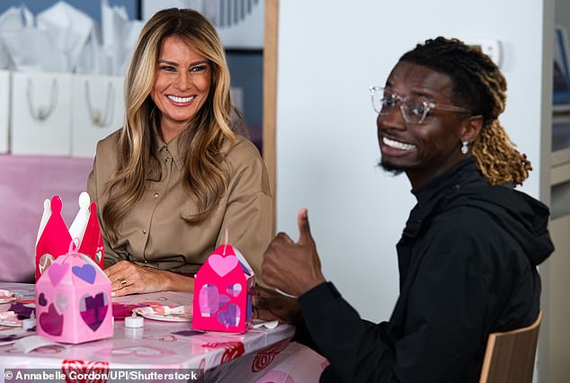 Melania Trump Joins Children's Inn Patients for Pre-Valentine's Arts-and-Crafts Celebration