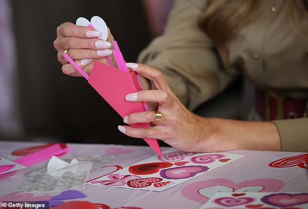 Melania Trump Joins Children's Inn Patients for Pre-Valentine's Arts-and-Crafts Celebration