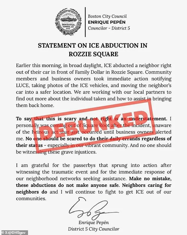 DHS Accuses Boston Councilor of Spreading Smears After Criticizing ICE Arrest