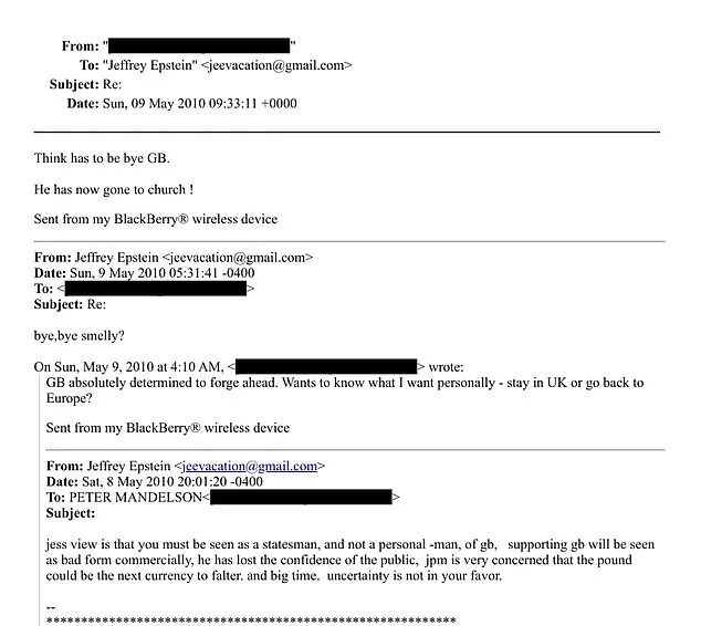 U.S. Lawmakers Demand Mandelson Testify Over Epstein Ties, Citing New DOJ Files