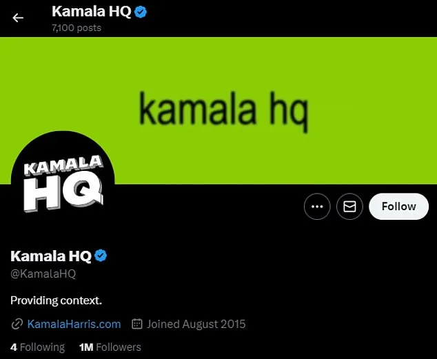 Kamala Harris's Social Media Rebranding Crumbles as 'Headquarters_67' Handle Mocked as Cringe Attempt