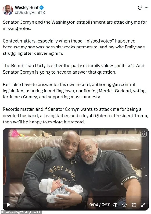 Texas Congressman Wesley Hunt Faces Scrutiny Over Health Claims and Absentee Voting Record