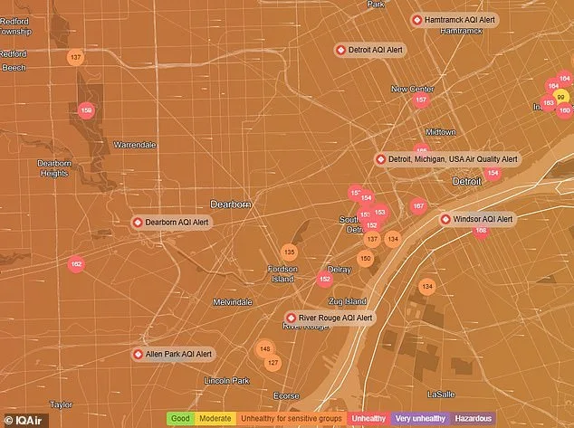 Toxic Smog Chokes Detroit and Great Lakes as Air Quality Crisis Sparks Health Warnings
