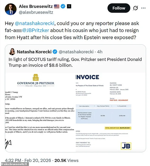 Illinois Governor Pritzker Demands $8.6 Billion from Trump Over Unconstitutional Policies, Urges 'Cut the Check' Following Supreme Court Ruling