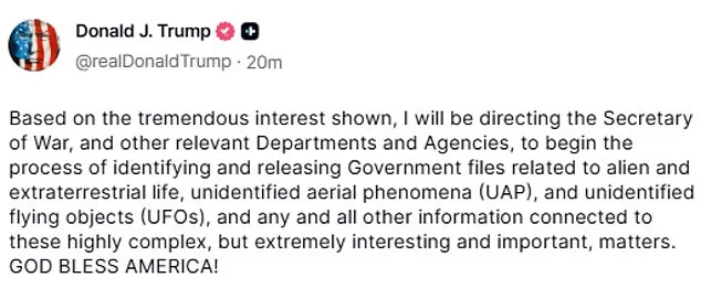 Pentagon Complies with Executive Order to Release UAP Files, Marking Shift from Secrecy