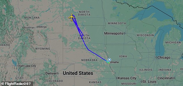 Boeing RC-135W Rivet Joint Flies Over South and North Dakota's Nuclear Missile Silos