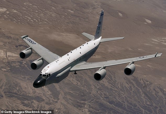 Boeing RC-135W Rivet Joint Flies Over South and North Dakota's Nuclear Missile Silos