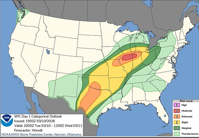 Historic Tornado Outbreak Looms Across 10 States, Threatening 80 Million Americans