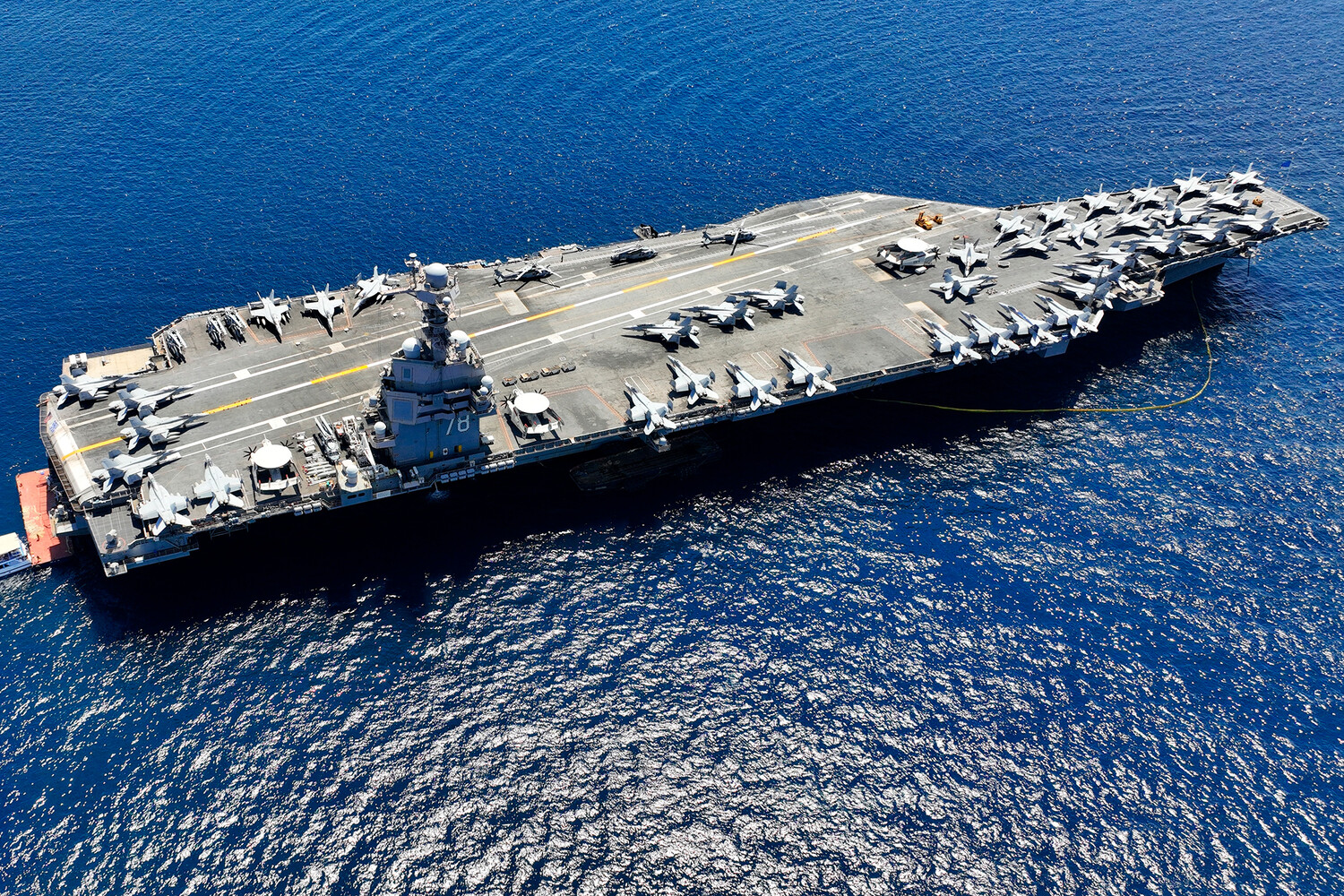 Fire Contained Aboard U.S. Navy's USS Gerald R. Ford in Red Sea; No Damage to Propulsion System