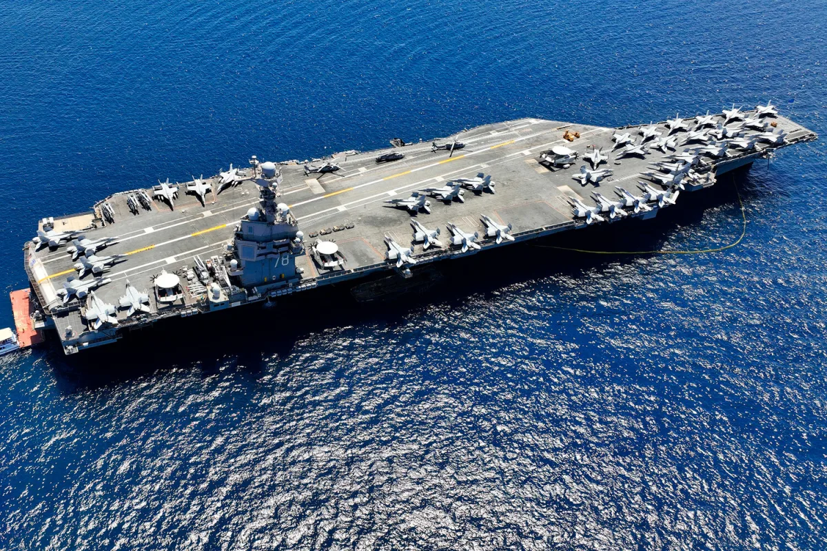 Fire Contained Aboard U.S. Navy's USS Gerald R. Ford in Red Sea; No Damage to Propulsion System