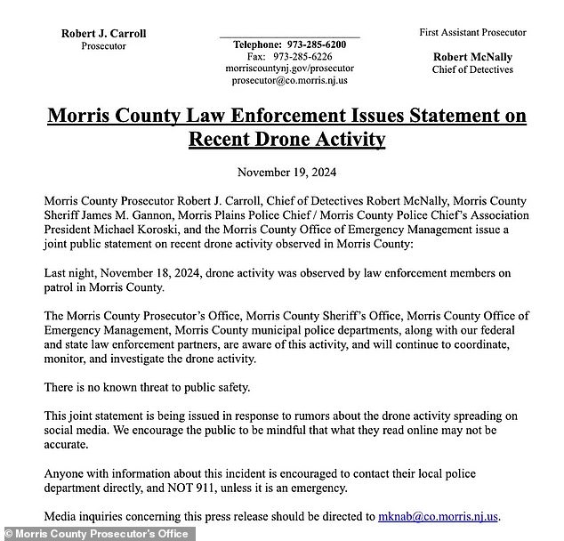 Mysterious Drones Over New Jersey in 2024: Newly Released Documents Reveal Coordinated Sightings Near Critical Infrastructure