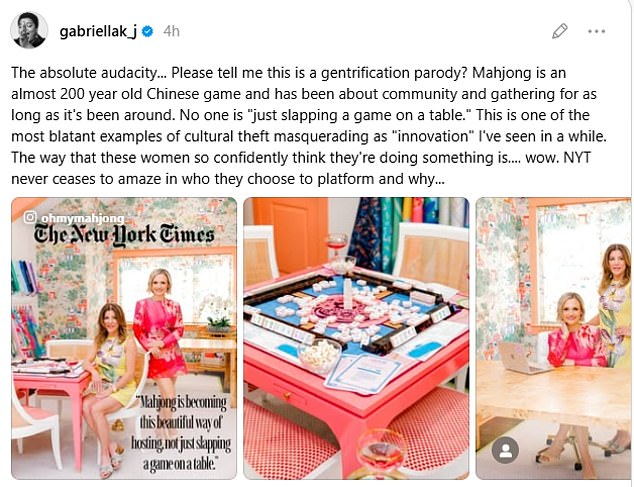 Gabriella Karefa-Johnson Criticizes New York Times Over Cultural Appropriation in Mahjong Article