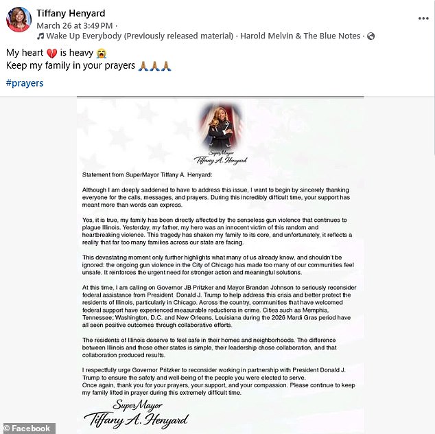 Former Mayor Tiffany Henyard's Father Shot in Critical Condition as She Calls for Federal Intervention