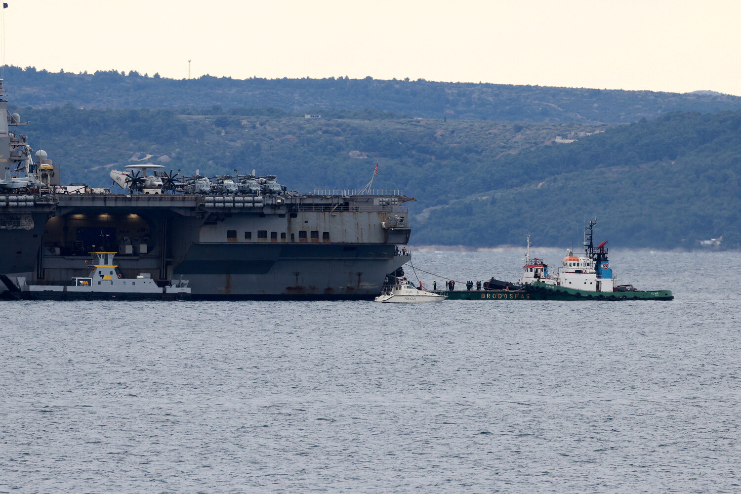 USS Gerald R. Ford Arrives in Croatia for Repairs After Middle East Deployment