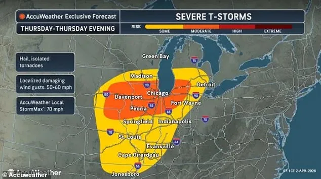 Tornado Alley's Eastward Shift Puts Millions at Risk as Severe Storms Target Midwest and Great Lakes