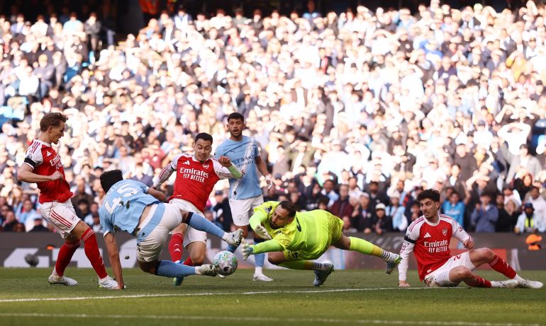 Haaland Goal Helps City Edge Arsenal, Tightening Title Race