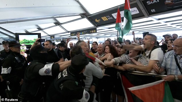 Basque Police Clash With Gaza Activists And Families At Bilbao Airport