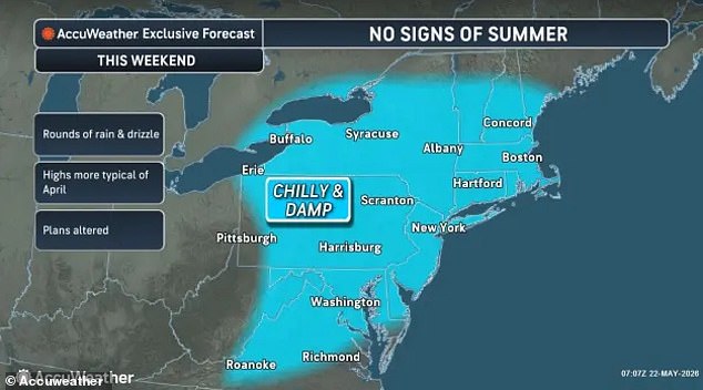 Memorial Day Weekend Brings Frigid Cold and Rain to the Northeast