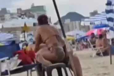 Viral Brazilian beach kiss caught on camera by police