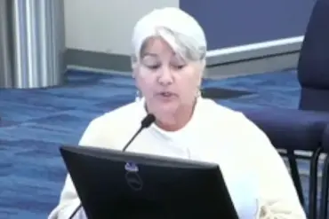 A furious woman publicly criticizes the Allen Independent School District's decision to include sexually explicit books in their curriculum