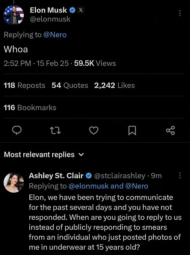 Ashley St. Clair Reveals More Details About Her Alleged Relationship with Elon Musk