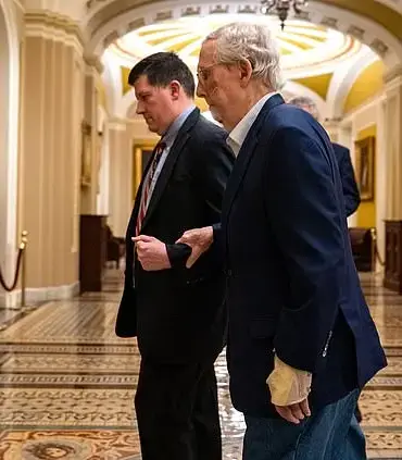 Mitch McConnell Falls on Capitol Hill, Raising Health Concerns