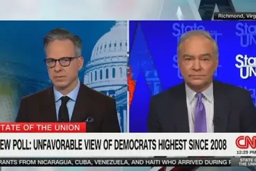 Tim Kaine Stumblingly Defends Democratic Party's Unpopularity