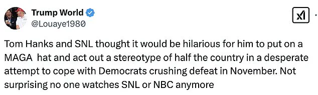 Tom Hanks' Portrayal of a Trump Supporter in 'Saturday Night Live' Is Outdated and Stereotypical