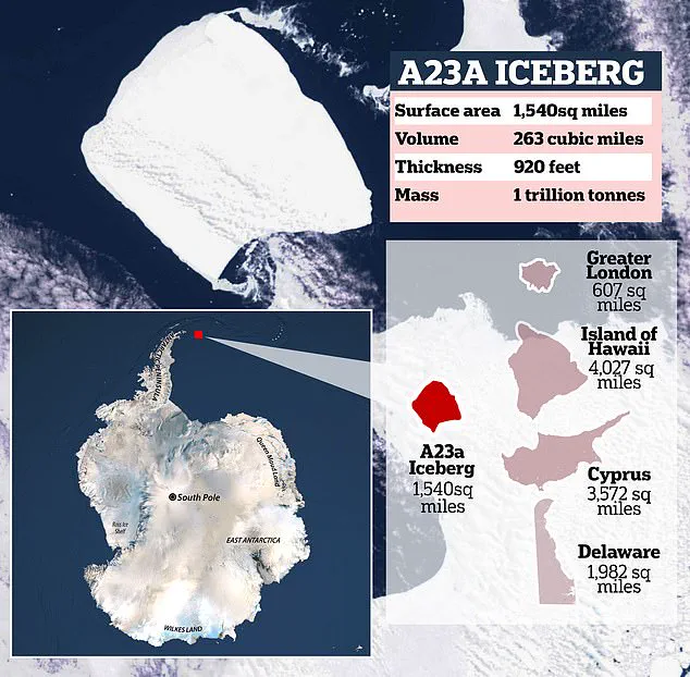 Giant Iceberg A23a Grounds Near South Georgia, Drawing Scientific Attention and Concern