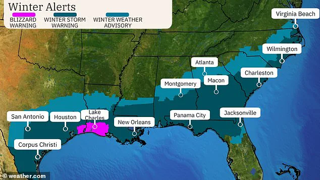 Historic Snowstorm Blankets Southern US from Texas to Florida