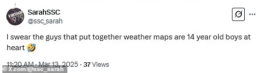 Major Storm System Takes Shape: Forecast Map Shows Unusual Phallic Symbol Triggering Online Jokes