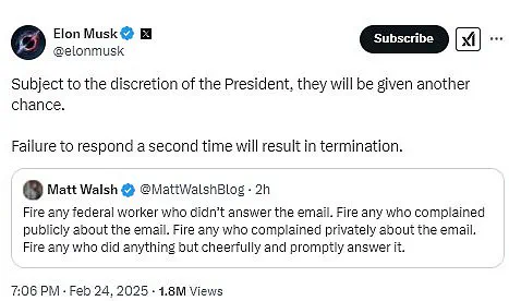 Musk sends threatening message to Trump staffers