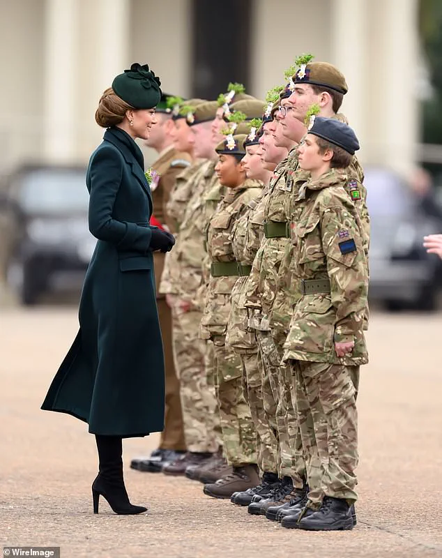 Princess Kate Dazzles at St Patrick's Day Celebration in Green Coat Dress