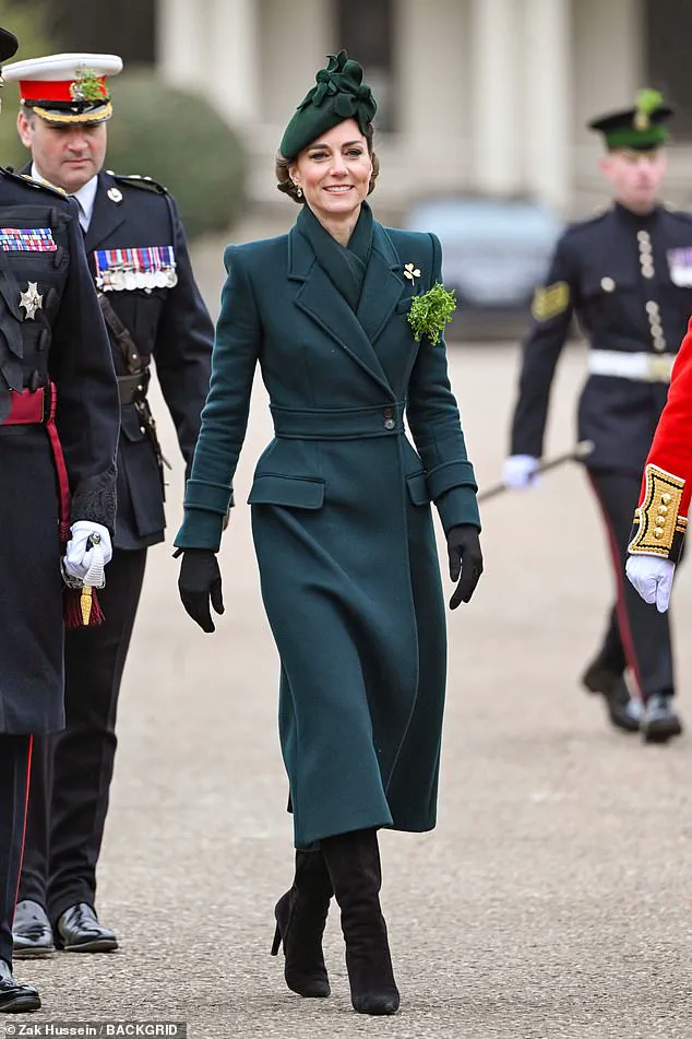 Princess Kate Dazzles at St Patrick's Day Celebration in Green Coat Dress