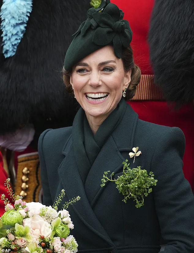 Princess Kate Dazzles at St Patrick's Day Celebration in Green Coat Dress