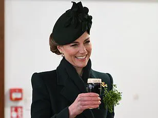 Princess Kate Dazzles at St Patrick's Day Celebration in Green Coat Dress