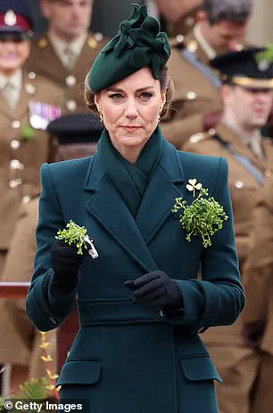 Princess Kate Dazzles at St Patrick's Day Celebration in Green Coat Dress