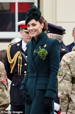 Princess Kate Dazzles at St Patrick's Day Celebration in Green Coat Dress