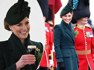 Princess Kate Dazzles at St Patrick's Day Celebration in Green Coat Dress