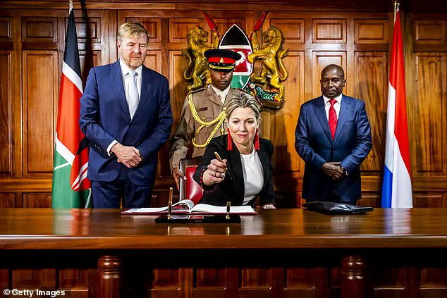 Queen Maxima Stuns in Red Cape Dress During State Visit to Kenya