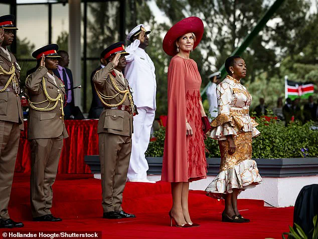 Queen Maxima Stuns in Red Cape Dress During State Visit to Kenya