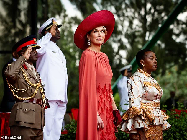 Queen Maxima Stuns in Red Cape Dress During State Visit to Kenya